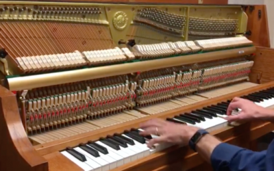 How a Vertical Piano Action Works