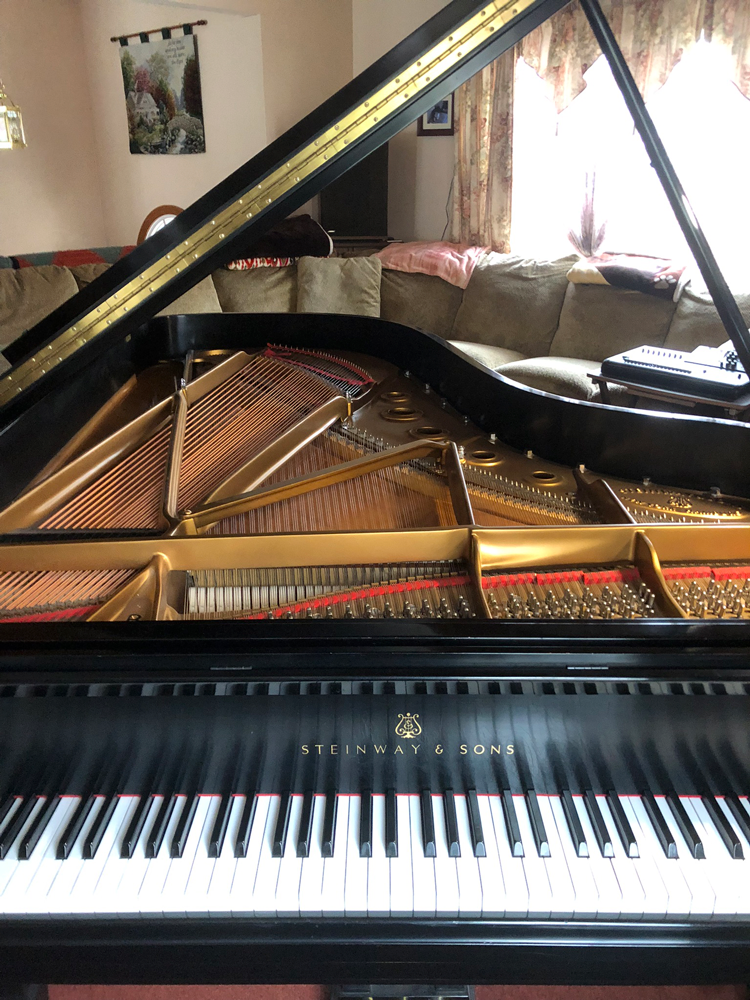 Fred King's Steinway & Sons grand piano
