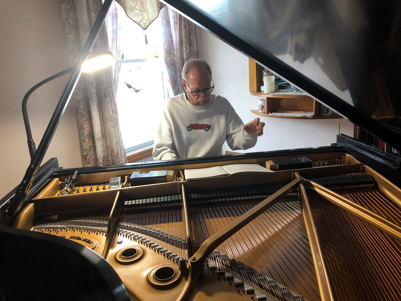 Fred King's Steinway & Sons grand piano